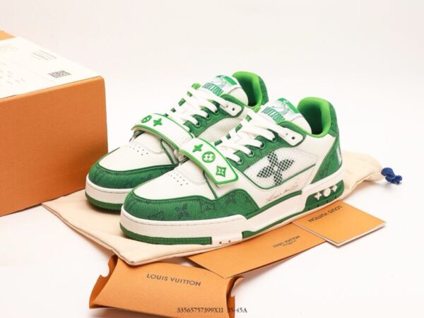 Louis Vuitton Trainer Green/White - Image 6