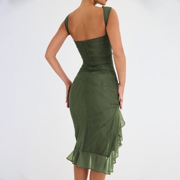 Ruffle Ruched Midi Dress - Image 2