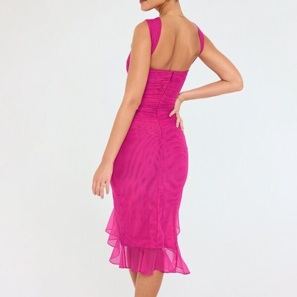 Ruffle Ruched Midi Dress - Image 2