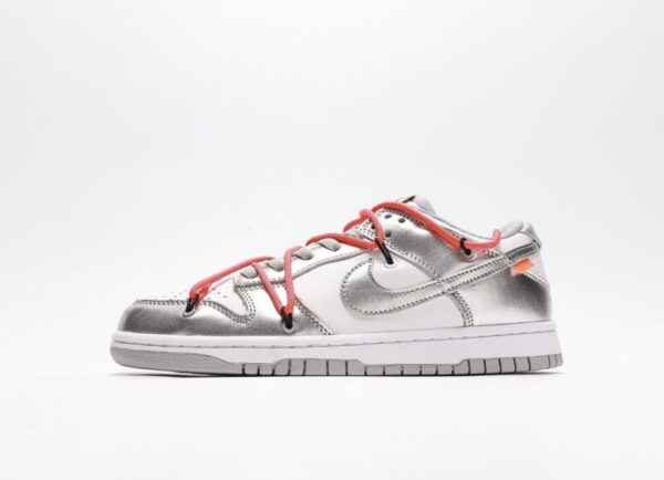 Nike Off-White × Dunk Low 'Metallic Silver'