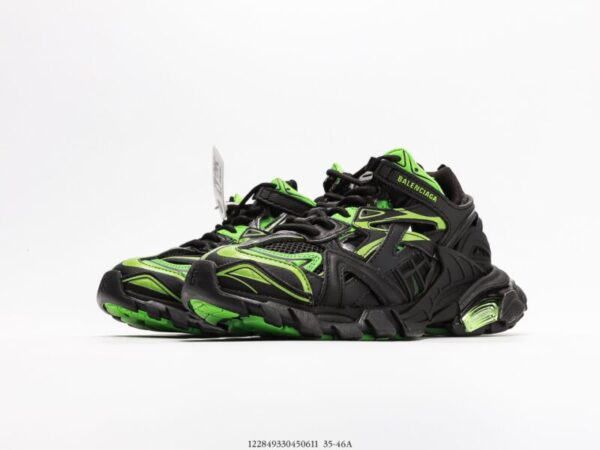 60mm Track 2.0 Faux Leather Black/Green - Image 5