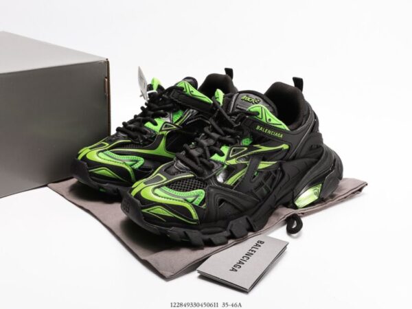 60mm Track 2.0 Faux Leather Black/Green - Image 7