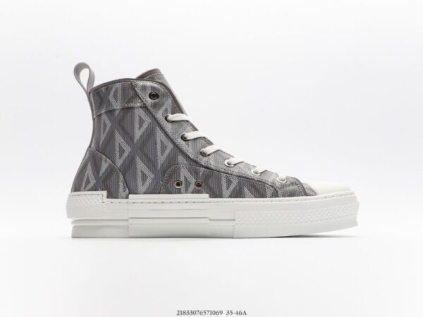 Dior B23 High Tops Grey Diamond - Image 2