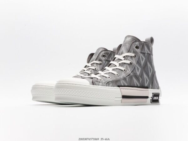 Dior B23 High Tops Grey Diamond - Image 5