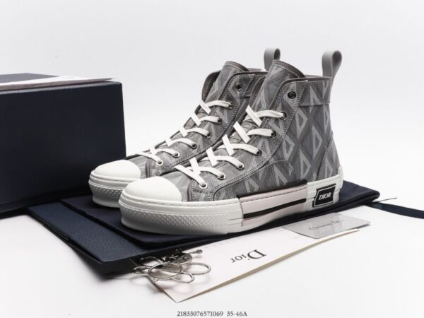 Dior B23 High Tops Grey Diamond - Image 7