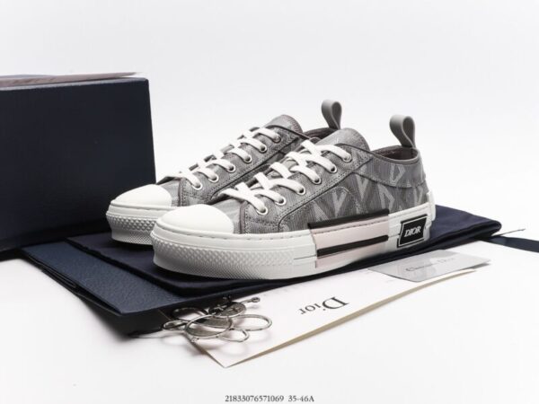 Dior B23 Low Tops Grey Diamond - Image 7
