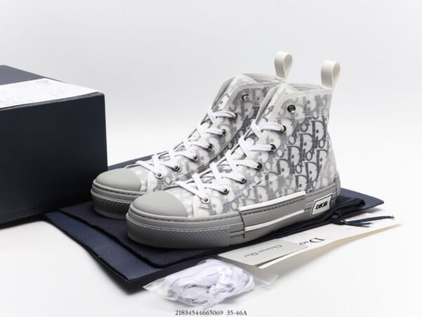 Dior B23 High Top Oblique White/Navy Blue - Image 7