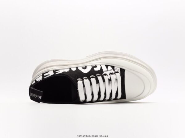 Alexander McQueen Tread Slick Low Lace Up Graffiti White/Black - Image 7