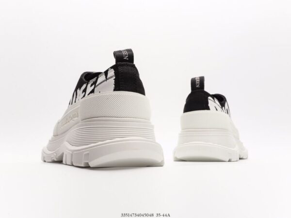 Alexander McQueen Tread Slick Low Lace Up Graffiti White/Black - Image 4