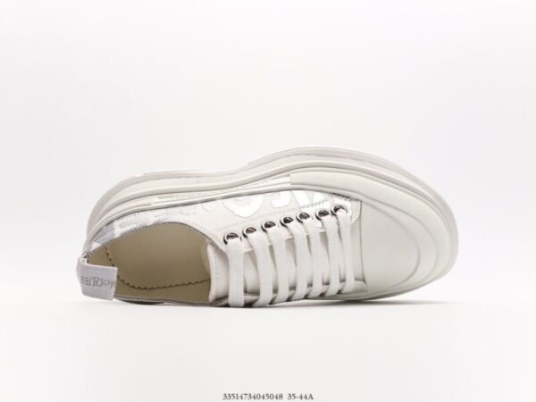 Alexander McQueen Tread Slick Low Lace Up Graffiti White - Image 7