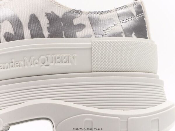Alexander McQueen Tread Slick Low Lace Up Graffiti White - Image 4