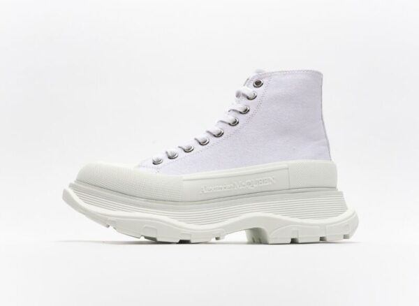 Alexander McQueen Tread Slick Lace Up Boot White