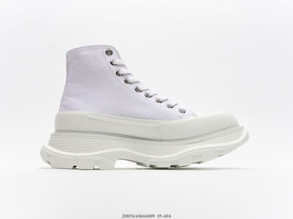 Alexander McQueen Tread Slick Lace Up Boot White - Image 2