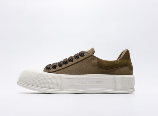 Alexander McQueen Deck Skate Plimsoll Khaki