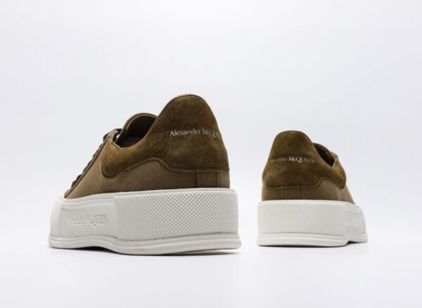 Alexander McQueen Deck Skate Plimsoll Khaki - Image 4